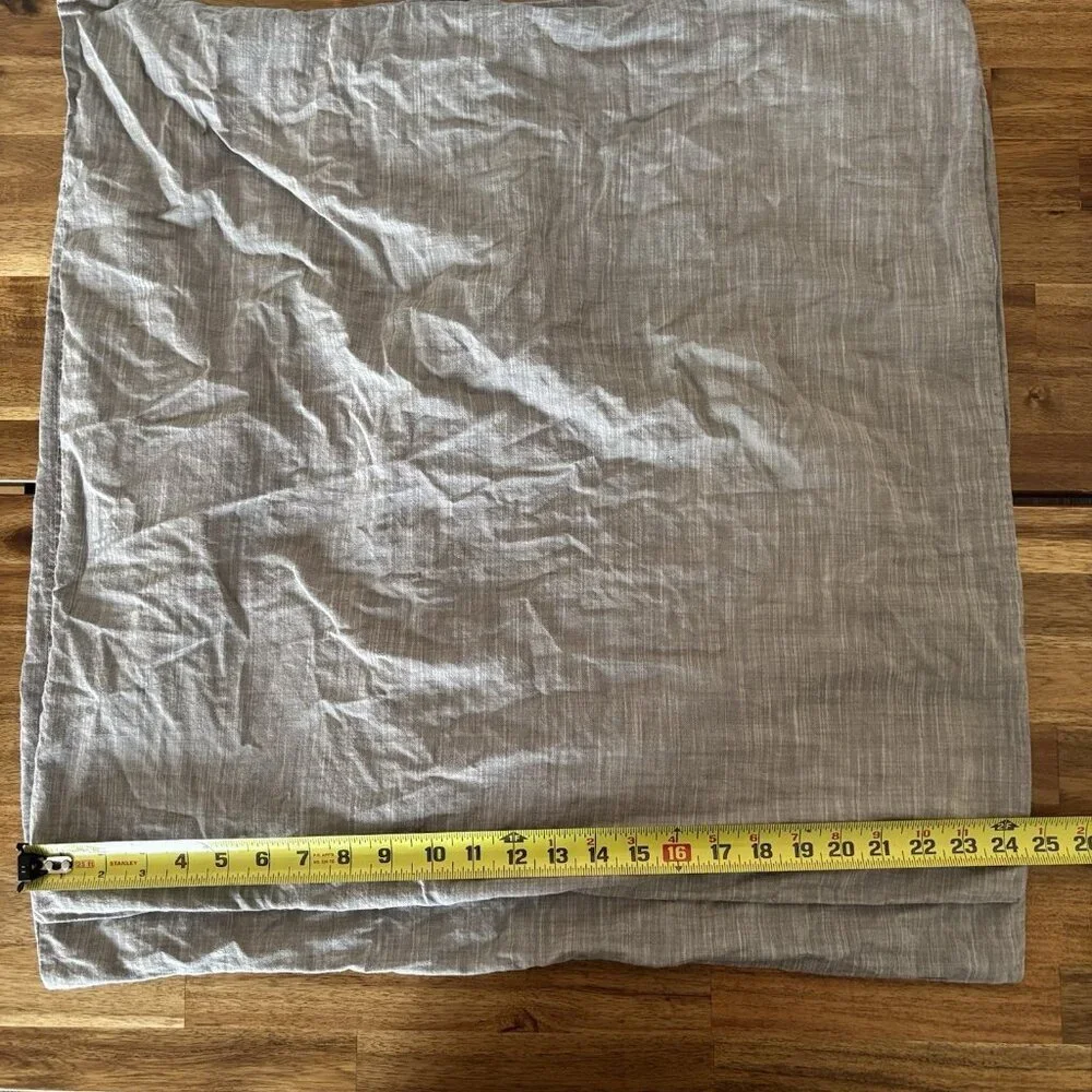 2 Pottery Barn TEEN Euro Sham Pillow Cases Covers Organic Cotton Minimalist Luxe